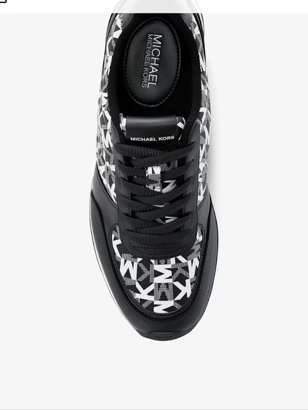 Michael Kors Andi Graphic Logo Trainers in a black combination size 8 New Unbox